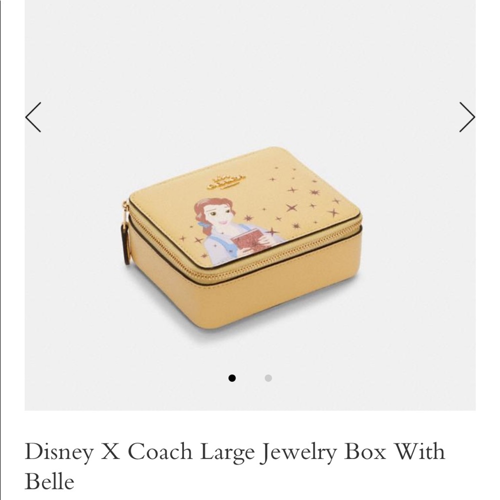 NWT Disney x Coach large jewelry box with Belle